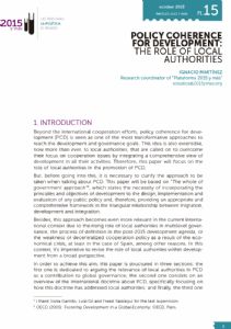 Policy Coherence for Development: The role of local authorities / Coherencia de políticas para el desarrollo: El rol de los gobiernos locales
