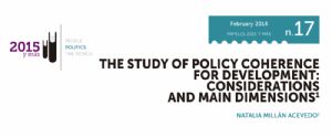The Study of Policy Coherence for Development: Considerations and main dimensions