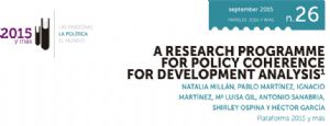 A Research Programme form Policy Coherence for Development Analysis